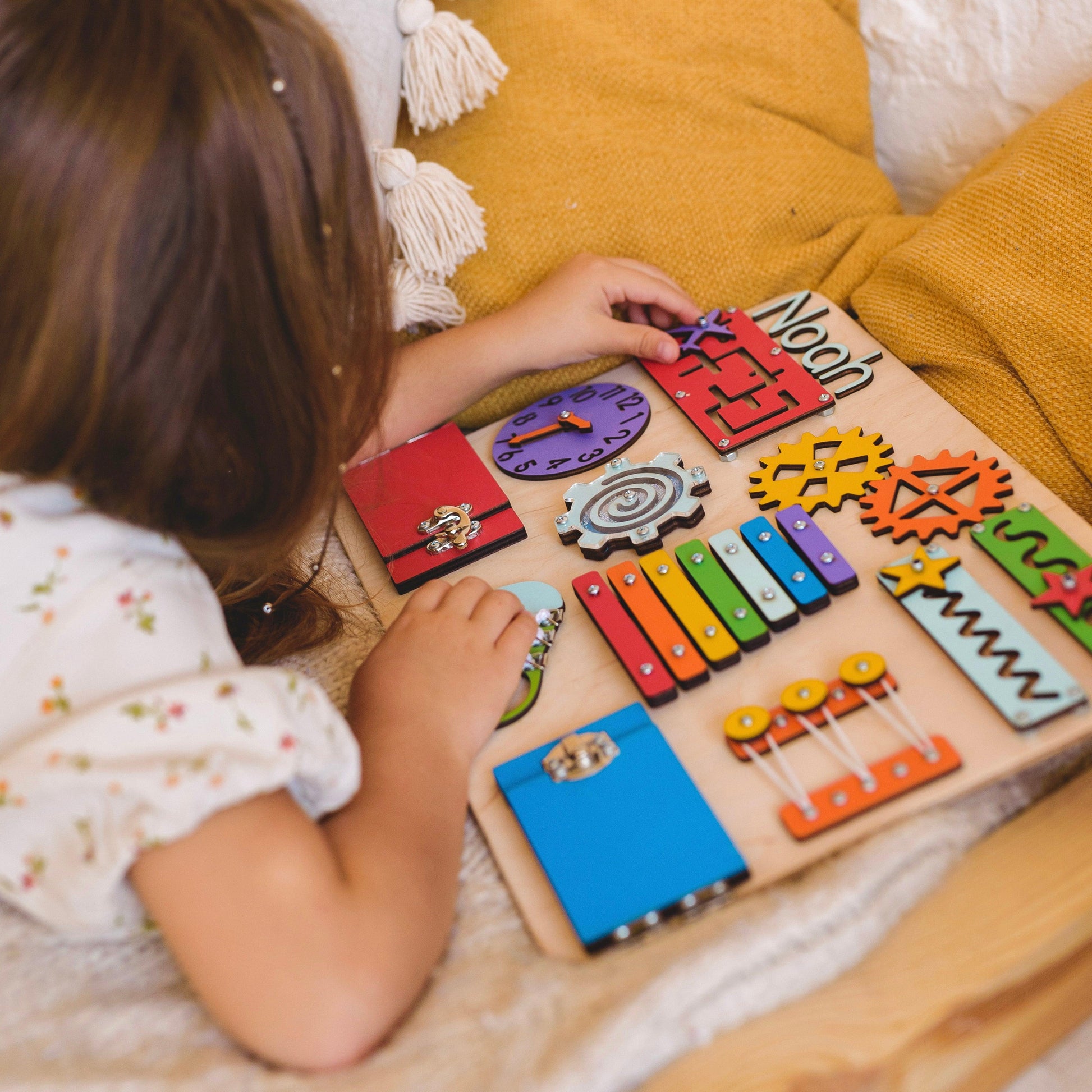 Busy Board 1 Year Old "Rainbow" - FurniToys